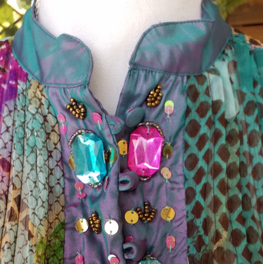 Gorgeous shirt/short dress with amazing colors!!! - Picture 2 of 6